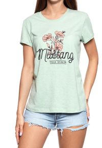 Mustang - MUSTANG T SHIRT DAMSKI Alina C Print 1009866 6180. Wzór: nadruk #7