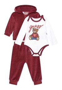 Guess Komplet dresowy H5BW07 KAVN4 Bordowy Regular Fit. Kolor: czerwony. Materiał: bawełna #1