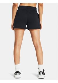 Under Armour Szorty sportowe Rival Fleece Short 1382723-001 Czarny Loose Fit. Kolor: czarny. Materiał: bawełna