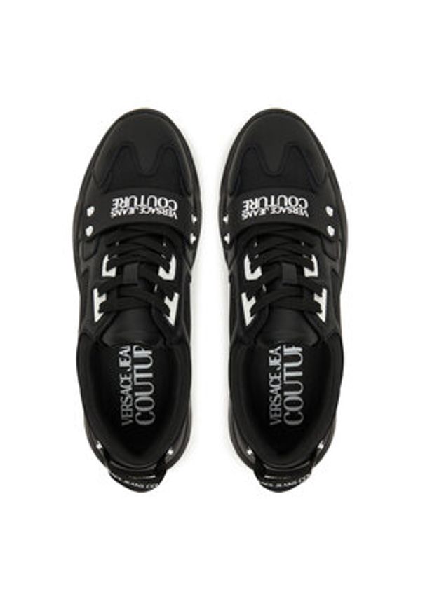 Versace Jeans Couture Sneakersy 79YA3SC4 ZSC55 899 Czarny. Kolor: czarny. Materiał: skóra