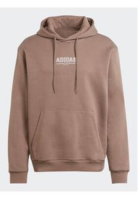 Adidas - adidas Bluza IR8359 Brązowy Loose Fit. Kolor: brązowy. Materiał: bawełna