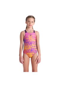 Arena - Strój Kąpielowy Dziewczęcy Multi Colours Swimsuit V Back. Kolor: fioletowy