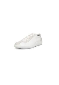 ecco - Buty do chodzenia męskie Ecco Sneaker Soft Zero. Kolor: biały. Materiał: skóra. Szerokość cholewki: normalna. Sport: turystyka piesza