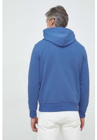 Polo Ralph Lauren bluza męska kolor niebieski z kapturem gładka. Typ kołnierza: kaptur, polo. Kolor: niebieski. Wzór: gładki #2