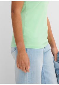 bonprix - Top (2 szt.). Okazja: na co dzień. Kolor: zielony. Materiał: materiał, bawełna. Długość rękawa: na ramiączkach. Styl: casual #2