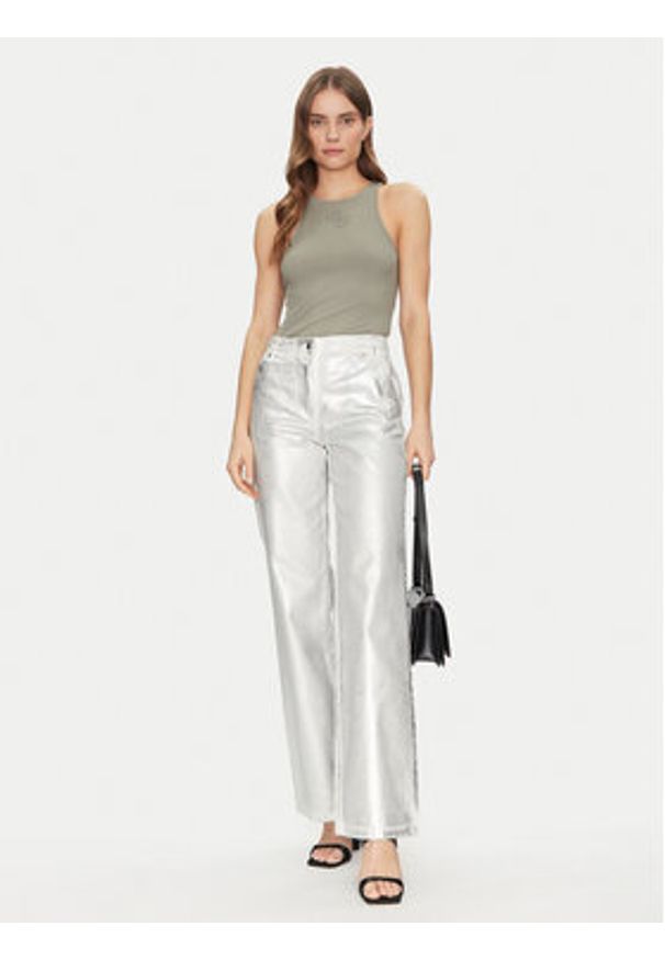 Guess Top W5GP57 KCV52 Zielony Slim Fit. Kolor: zielony. Materiał: syntetyk