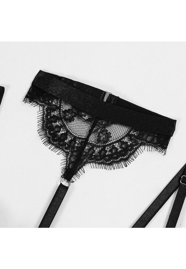 Intica - Koronkowy zestaw bielizny na romantyczne chwile Kaarina. Kolor: czarny. Materiał: koronka. Wzór: koronka