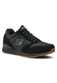 skechers - Skechers Sneakersy Waltan 52384/BBK Czarny. Kolor: czarny. Materiał: skóra, zamsz