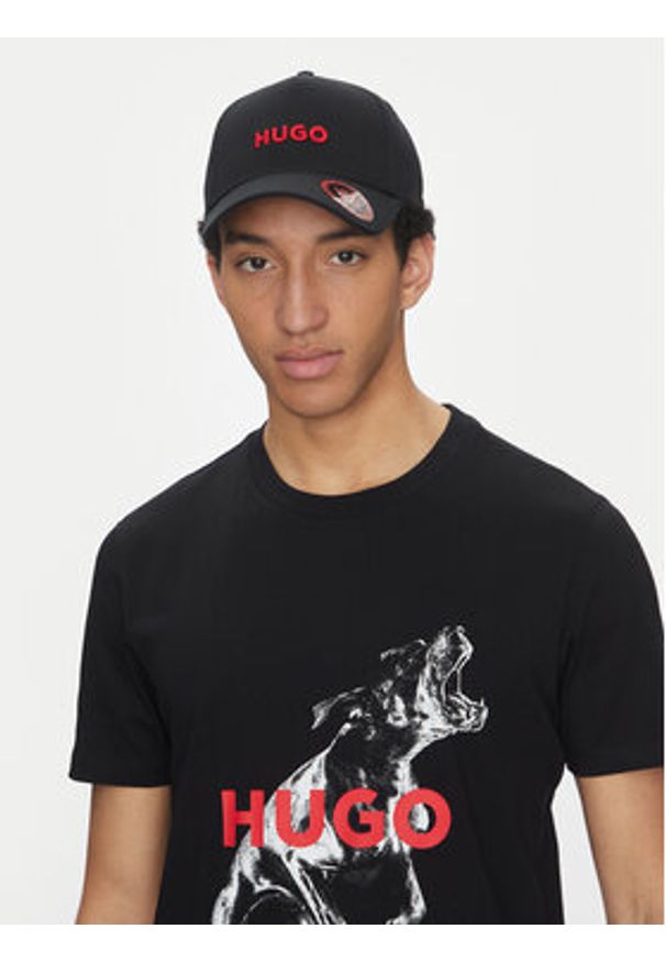 Hugo - HUGO Czapka z daszkiem Jude 50533410 Czarny. Kolor: czarny. Materiał: bawełna