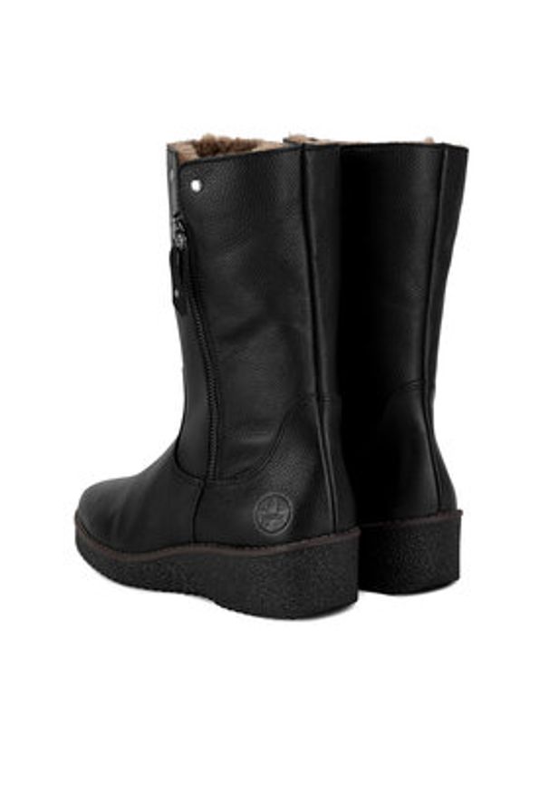 Rieker Kozaki Y4653-00 Czarny. Kolor: czarny. Materiał: skóra