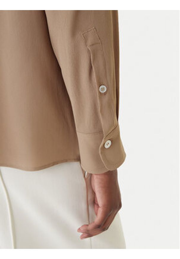 Marella Koszula Febe 2613111051 Beżowy Regular Fit. Kolor: beżowy. Materiał: acetat