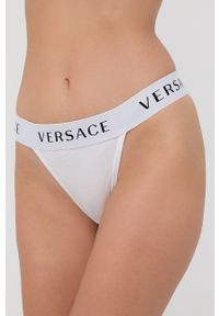 VERSACE - Versace Stringi kolor biały. Kolor: biały