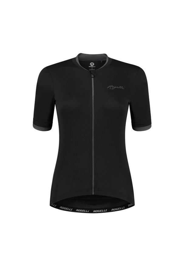 ROGELLI - Koszulka rowerowa damska Rogelli ESSENTIAL z krótkim rękawem. Kolor: czarny, wielokolorowy, różowy. Długość rękawa: krótki rękaw. Długość: krótkie. Sport: kolarstwo