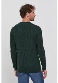 Lyle & Scott - Sweter z domieszką wełny. Okazja: na co dzień. Kolor: zielony. Materiał: wełna. Długość rękawa: długi rękaw. Długość: długie. Wzór: ze splotem. Styl: casual #3