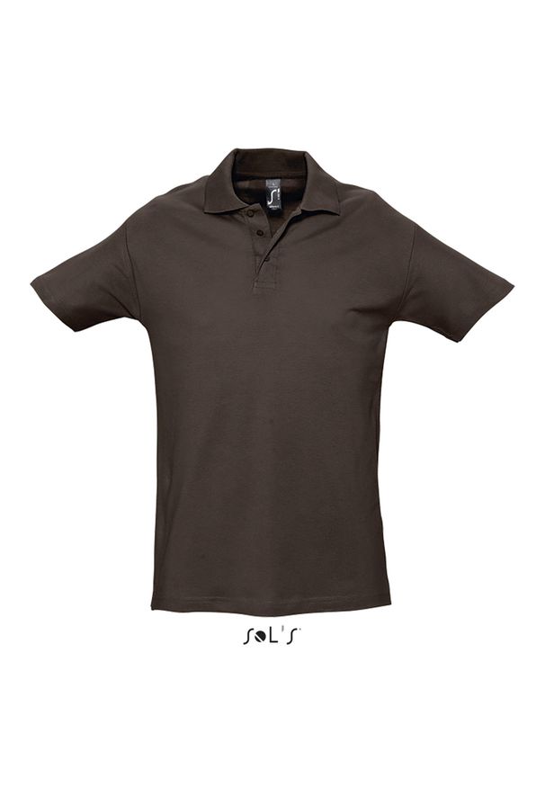SOL'S - Polo Sol's Spring Ii. Typ kołnierza: polo. Kolor: brązowy. Materiał: bawełna. Styl: elegancki