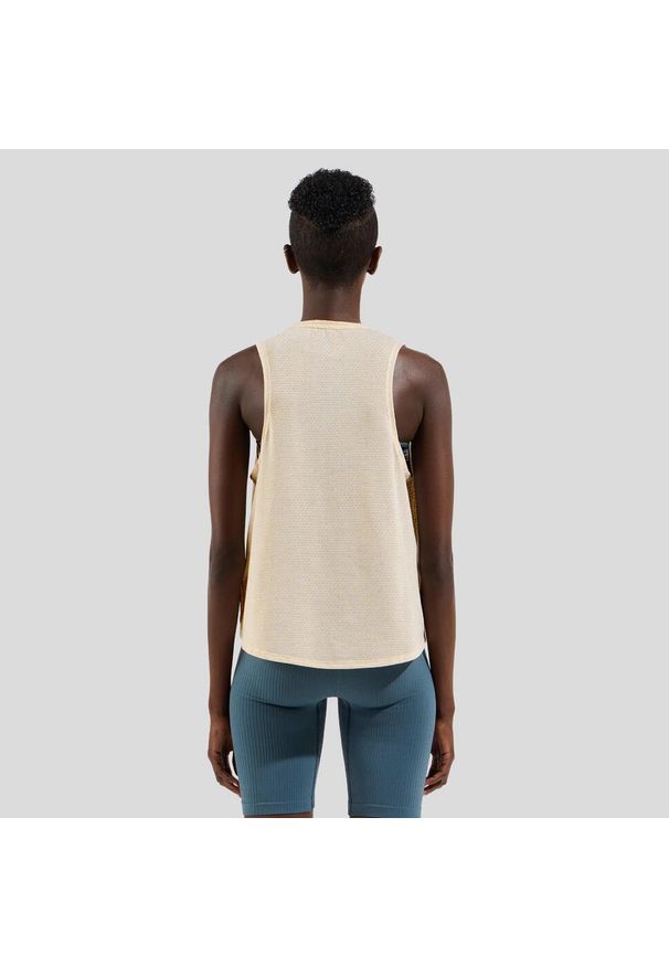 Koszulka tech. damska bez rękawów Odlo Tank crew neck ACTIVE 365 LINENCOOL. Kolor: żółty. Długość rękawa: bez rękawów