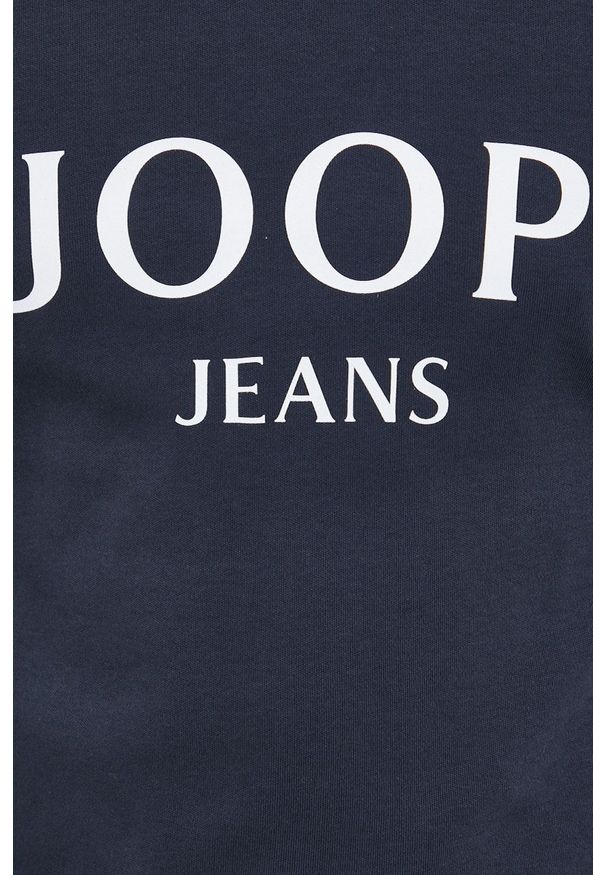 JOOP! - Joop! bluza bawełniana męska kolor granatowy z nadrukiem. Kolor: niebieski. Materiał: bawełna. Wzór: nadruk