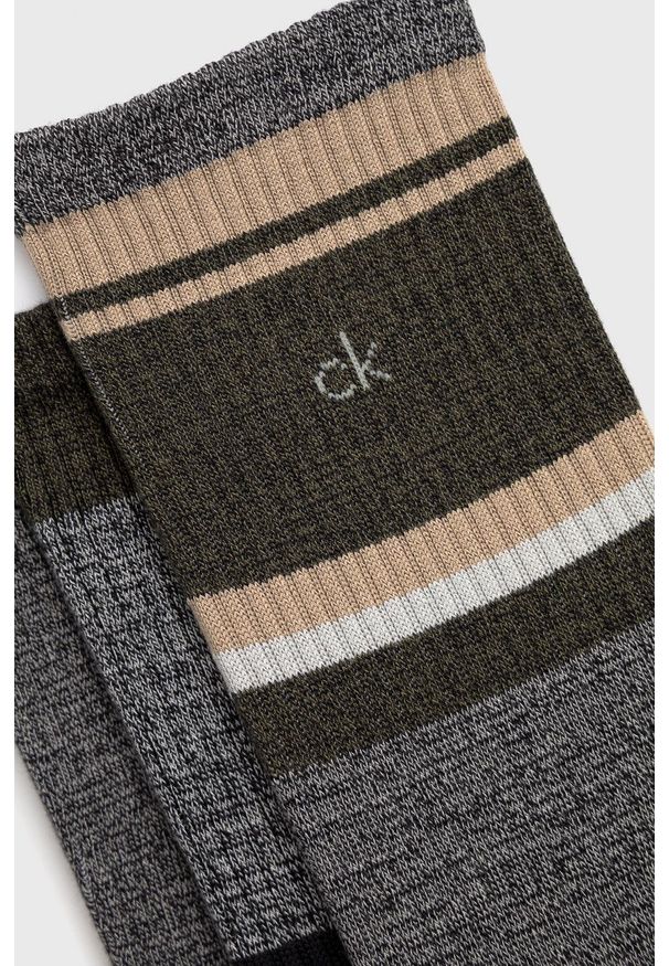 Calvin Klein Skarpetki (3-pack) męskie kolor zielony. Kolor: zielony