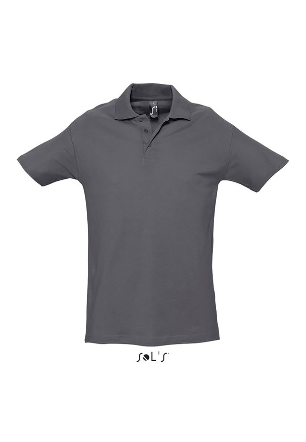SOL'S - Polo Sol's Spring Ii. Typ kołnierza: polo. Kolor: szary. Materiał: bawełna. Styl: elegancki