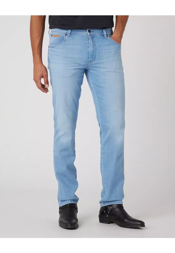Wrangler - WRANGLER TEXAS SLIM MĘSKIE SPODNIE JEANSOWE JEANSY SPOT LITE W12SXPZ87 112330698