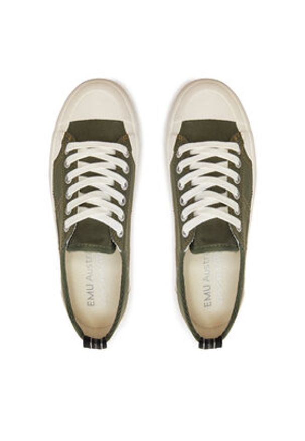 EMU Australia Trampki Hosier W13022 Khaki. Kolor: brązowy. Materiał: bawełna, materiał
