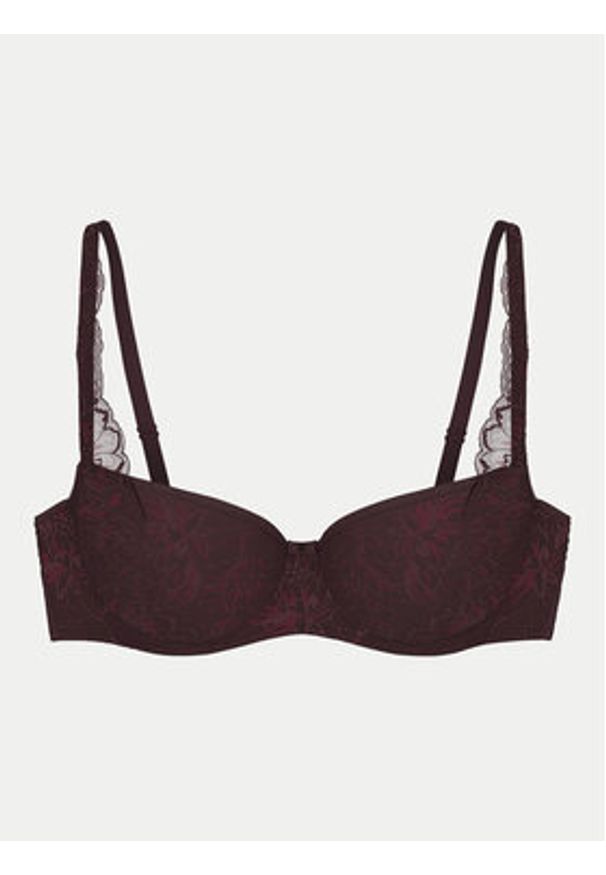Triumph Biustonosz z fiszbiną Amourette Charm 10214460 Bordowy. Kolor: czerwony. Materiał: syntetyk