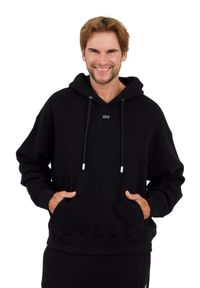OFF-WHITE Czarna męska bluza Off Stamp Skate Hoodie, Rozmiar XL. Kolor: czarny