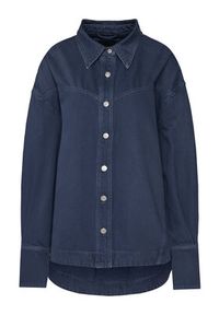 BOSS Koszula jeansowa 50552520 Szary Oversize. Kolor: szary. Materiał: bawełna #4