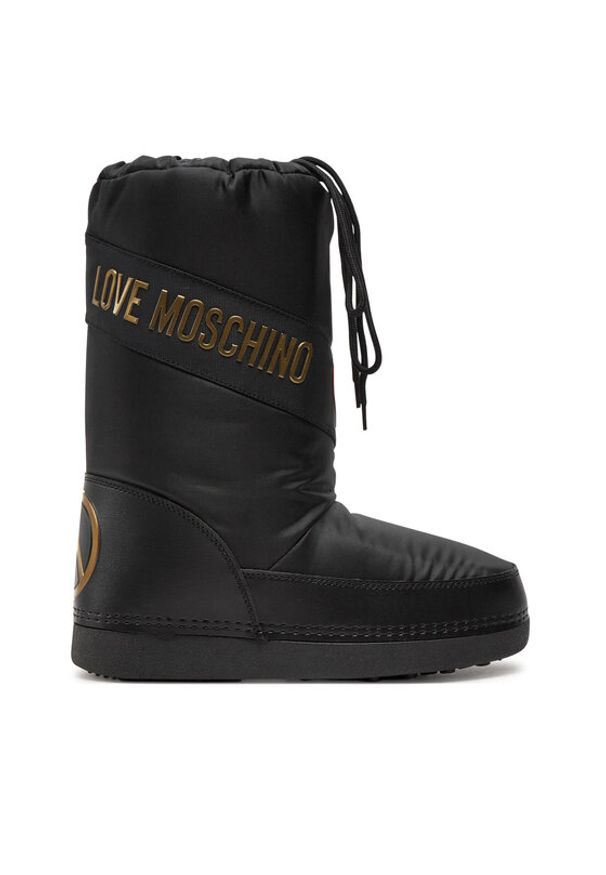 Love Moschino - LOVE MOSCHINO Śniegowce JA24032G1LISY000 Czarny. Kolor: czarny. Materiał: materiał