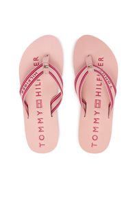 TOMMY HILFIGER - Tommy Hilfiger Japonki Th Webbing Summer Sandal FW0FW09193 Różowy. Kolor: różowy. Materiał: materiał #1