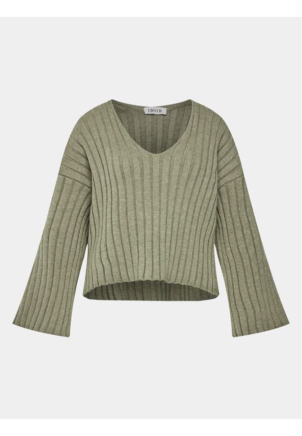 Edited Sweter Thamara Khaki Oversize. Kolor: brązowy. Materiał: syntetyk