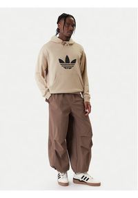 Adidas - adidas Bluza adicolor Trefoil KE0878 Beżowy Loose Fit. Kolor: beżowy. Materiał: bawełna #5