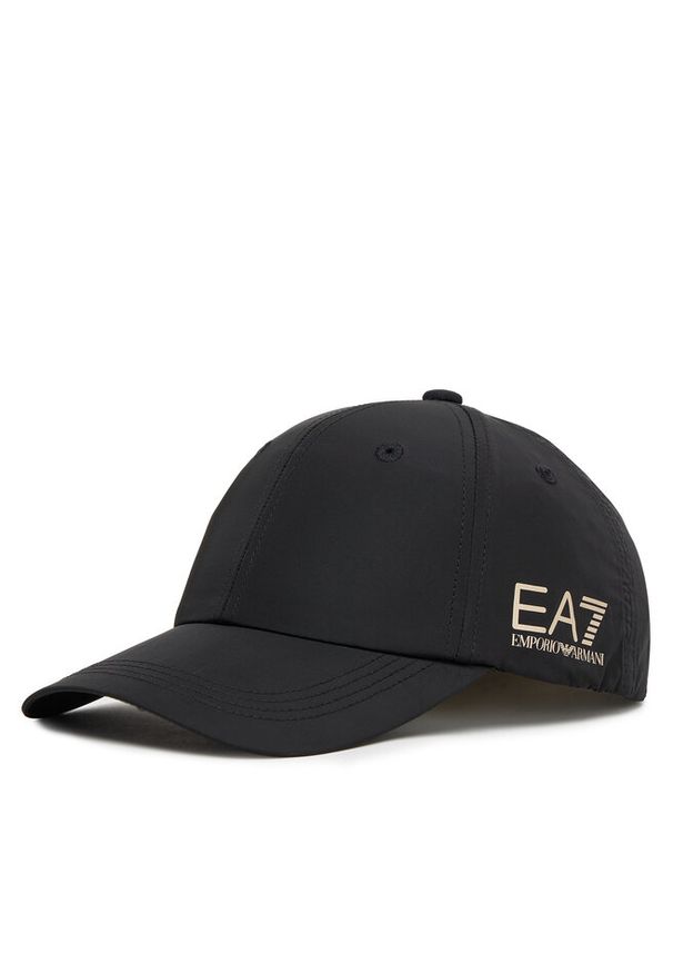 Czapka z daszkiem EA7 Emporio Armani. Kolor: czarny