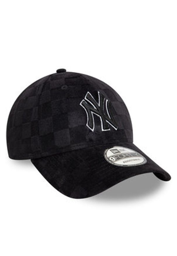 New Era Czapka z daszkiem New York Yankees Tonal Check 9Forty 60595442 Czarny. Kolor: czarny. Materiał: poliester, materiał
