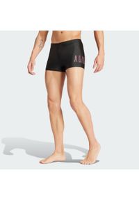 Adidas - Bokserki Lineage Swim. Kolor: czarny. Materiał: materiał