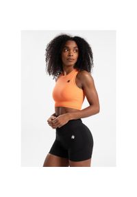 GORILLA WEAR - Olivia Bezszwowe Crop Top - Peach. Kolor: pomarańczowy, wielokolorowy, różowy. Sport: fitness