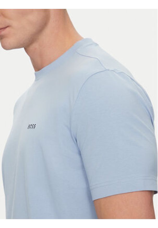 BOSS T-Shirt 50506373 Błękitny Regular Fit. Kolor: niebieski. Materiał: bawełna
