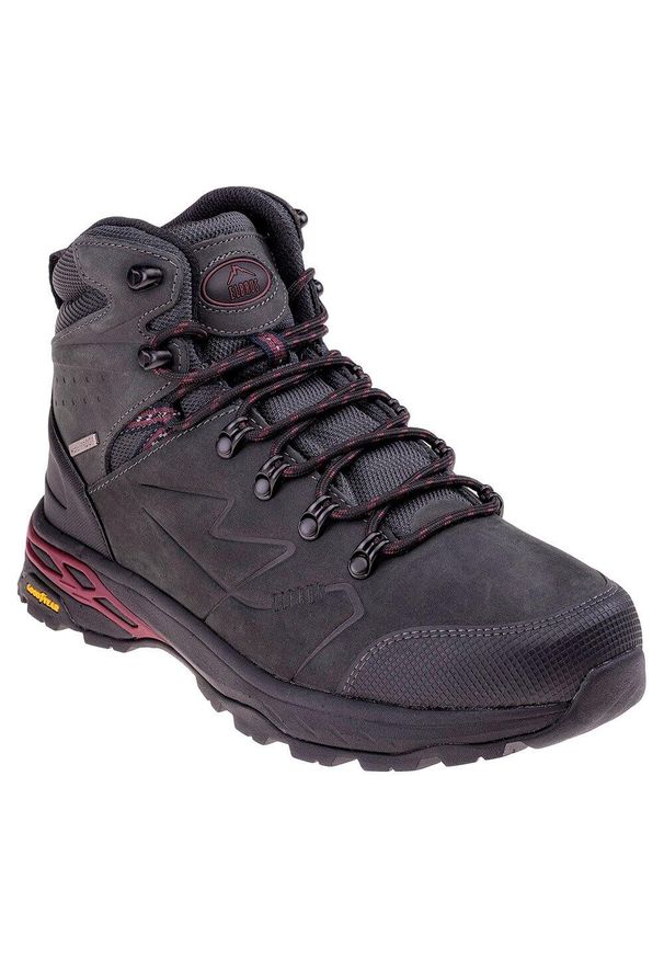 Elbrus - Męskie Buty Turystyczne Mazeno Leather Mid Cut. Kolor: czarny, czerwony, niebieski, wielokolorowy, brązowy. Sport: turystyka piesza