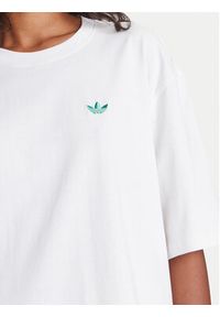 Adidas - adidas T-Shirt Retro Tennis Boyfriend JW0226 Biały Oversize. Kolor: biały. Materiał: bawełna. Styl: retro #3
