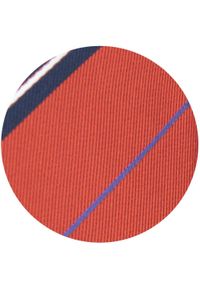 Klasyczny Krawat Klubowy - Alties - Pomarańczowy w Prążek. Kolor: pomarańczowy. Materiał: tkanina. Wzór: prążki. Styl: klasyczny #4