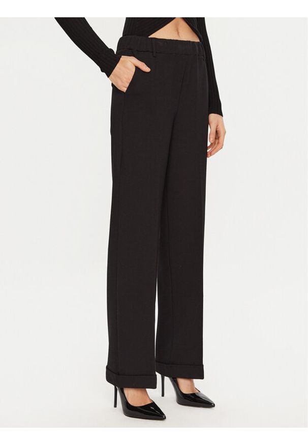 ViCOLO Spodnie materiałowe TS0116 Czarny Regular Fit. Kolor: czarny. Materiał: wiskoza, syntetyk