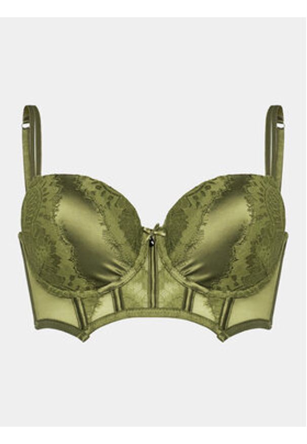 Hunkemöller Biustonosz z fiszbiną Amelie Pd Ll 203523 Zielony. Kolor: zielony. Materiał: syntetyk