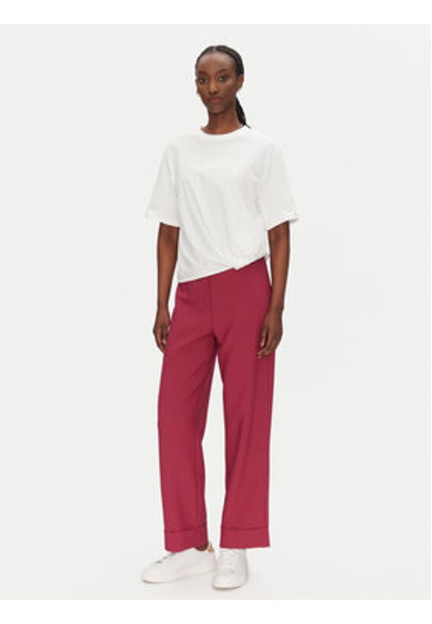 only - ONLY Spodnie materiałowe Casey 15338822 Fioletowy Cropped Fit. Kolor: fioletowy. Materiał: syntetyk