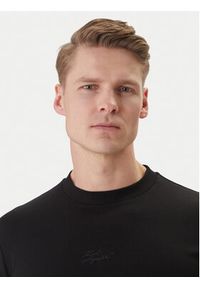 Karl Lagerfeld - KARL LAGERFELD T-Shirt 755047 562235 Czarny Regular Fit. Typ kołnierza: dekolt w karo. Kolor: czarny. Materiał: bawełna #4