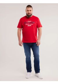 Big-Star - Koszulka męska bawełniana z nadrukiem czerwona Messeret 603. Okazja: na co dzień. Kolor: czerwony. Materiał: bawełna. Wzór: nadruk. Styl: casual, klasyczny #6