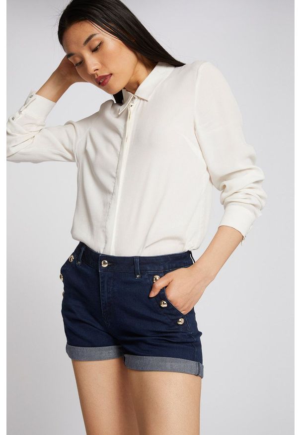 Morgan - Szorty jeansowe. Okazja: na co dzień. Kolor: niebieski. Materiał: jeans. Styl: casual