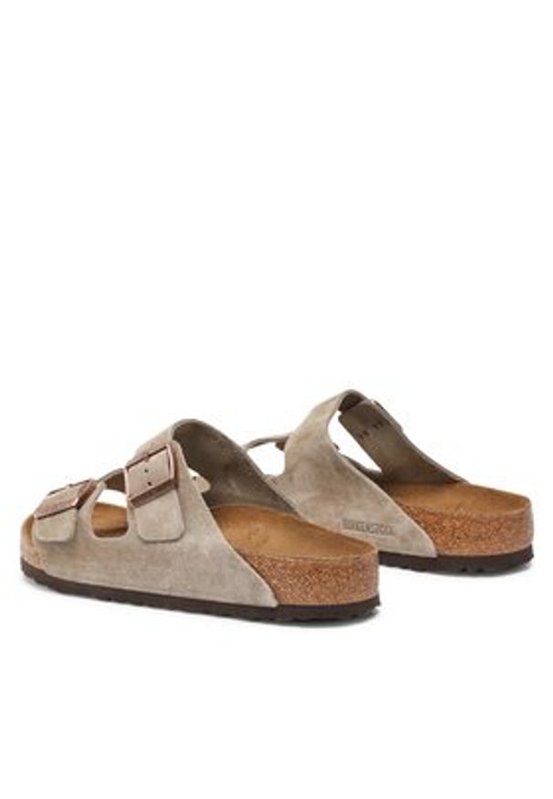 Birkenstock Klapki Arizona Bs 0051461 Szary. Kolor: szary. Materiał: skóra, zamsz