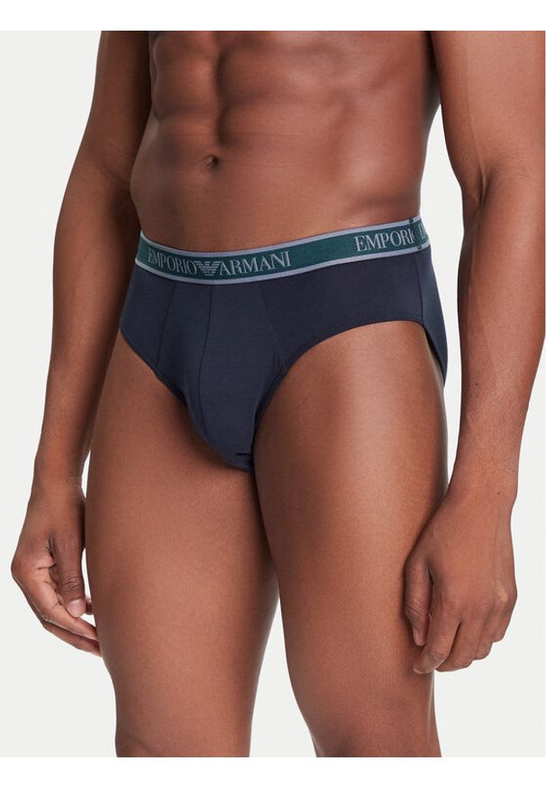 Emporio Armani Underwear Komplet 3 par slipów EM000258 AF10779 MB254 Granatowy. Kolor: niebieski. Materiał: bawełna