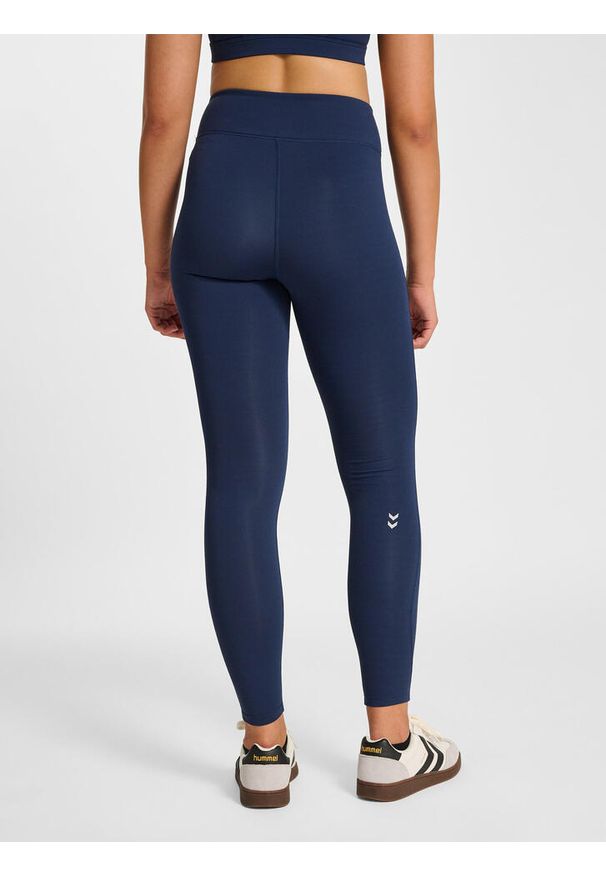 Damskie legginsy Hummel Pulse. Kolor: niebieski, wielokolorowy, zielony. Materiał: dresówka. Sport: fitness