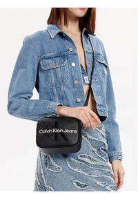 Calvin Klein Jeans Torebka Sculpted Camera Bag18 Mono K60K610275 Czarny. Kolor: czarny. Materiał: skórzane #4